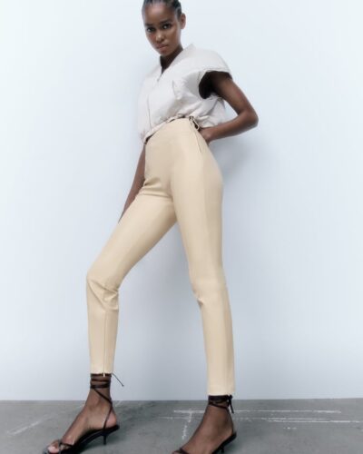 Leggings efeito pele - ZARA