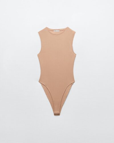 Body com nervuras algodão - Zara