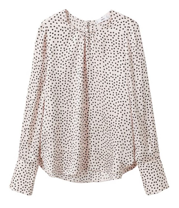 Blusa às bolinhas rosa - Mango