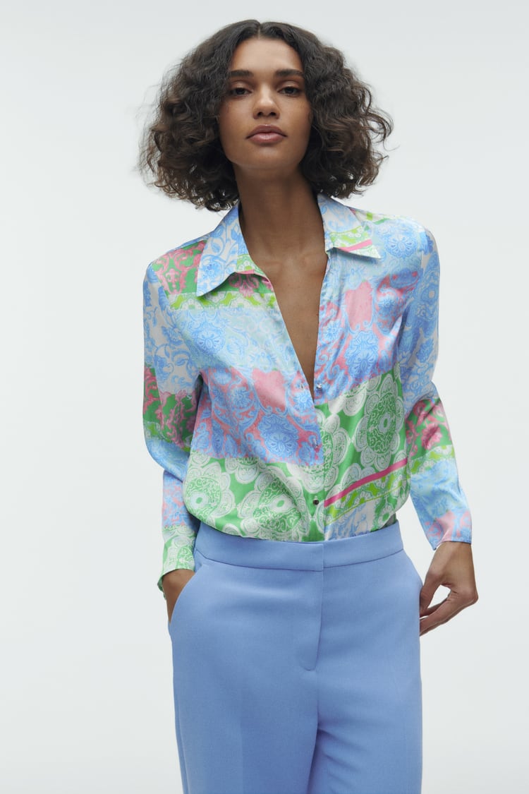 Camisa Zara estampada - M